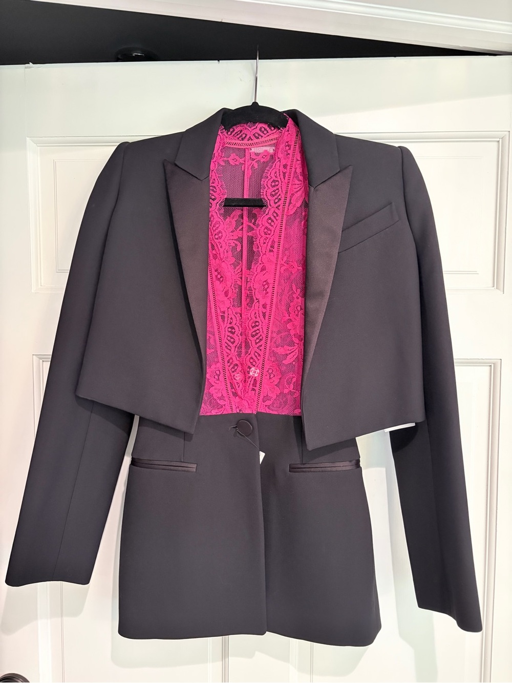 RARE Alexander McQueen Cape Blazer & Pink Lace Romper Bundle IT 36